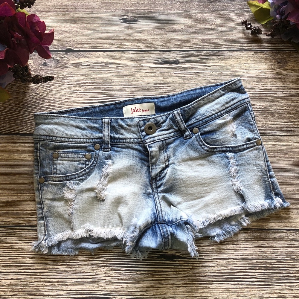 Jake Jeans Distressed Allie Cutoff Shorts sz 3